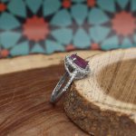 نیم ست یاقوت سرخ الماس تراش نقره زنانه طرح صوفیا - Image 2