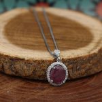 نیم ست یاقوت سرخ الماس تراش نقره زنانه طرح صوفیا - Image 3