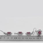 نیم ست یاقوت سرخ الماس تراش نقره زنانه طرح آرمیتا - Image 5