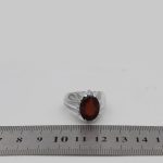 انگشتر گارنت الماس تراش نقره مردانه دست ساز طرح بهرام - Image 5