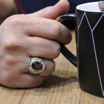 انگشتر گارنت نقره مردانه طرح بهنام - Image 4