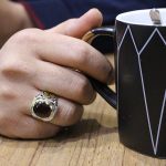 انگشتر گارنت نقره مردانه طرح یاسین - Image 4