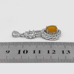 گردنبند شرف الشمس زنانه نقره طرح لاله + حکاکی - Image 4