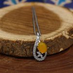 گردنبند شرف الشمس زنانه نقره طرح لیان + حکاکی - Image 2