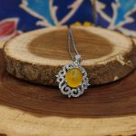 گردنبند شرف الشمس زنانه نقره طرح نارنج + حکاکی - Image 2