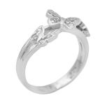 حلقه نقره دخترانه طرح پروانه