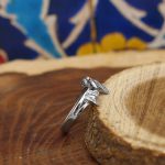 حلقه نقره دخترانه طرح پروانه - Image 2