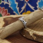 حلقه نقره دخترانه طرح پروانه - Image 3