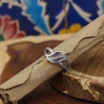 حلقه نقره دخترانه طرح حلما - Image 3