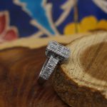 حلقه تک نگین نقره زنانه طرح طهورا - Image 3