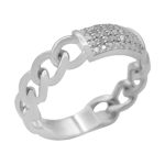 حلقه نقره دخترانه طرح پارمیدا