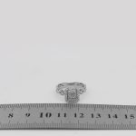 حلقه تک نگین نقره زنانه طرح ماهلی - Image 4