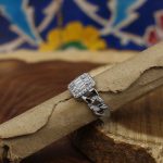 حلقه تک نگین نقره زنانه طرح ییلدیز - Image 3