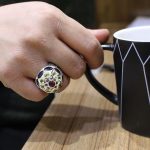 انگشتر چند سنگ نقره مردانه دست ساز طرح فاخر ایزدیار - Image 5