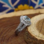 انگشتر توپاز الماس تراش نقره مردانه طرح فریبرز - Image 2