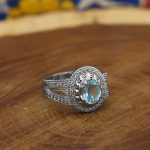 انگشتر توپاز الماس تراش نقره مردانه طرح فریبرز - Image 3