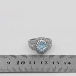 انگشتر توپاز الماس تراش نقره مردانه طرح فریبرز - Image 4