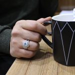 انگشتر توپاز الماس تراش نقره مردانه طرح فریبرز - Image 5