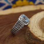 انگشتر توپاز الماس تراش نقره مردانه طرح افشین - Image 2