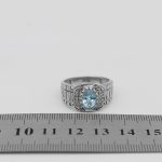 انگشتر توپاز الماس تراش نقره مردانه طرح افشین - Image 5