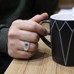 انگشتر توپاز الماس تراش نقره مردانه طرح الوند - Image 4