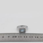 انگشتر توپاز الماس تراش نقره مردانه طرح نورهان - Image 5