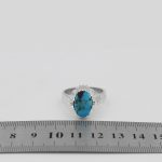 انگشتر فیروزه نیشابوری نقره مردانه دست ساز طرح سیروان - Image 5