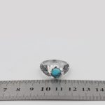 انگشتر فیروزه نیشابوری نقره مردانه دست ساز طرح فراز - Image 5