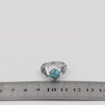 انگشتر فیروزه نیشابوری نقره مردانه دست ساز طرح خرسند - Image 5