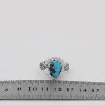 انگشتر فیروزه نیشابوری نقره مردانه دست ساز طرح کمال - Image 5