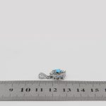 گردنبند فیروزه نیشابوری نقره زنانه طرح حدیث - Image 4