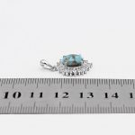 گردنبند فیروزه نیشابوری نقره زنانه طرح غزاله - Image 4