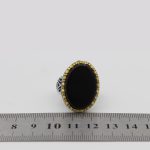 انگشتر عقیق مشکی نقره مردانه طرح ولی - Image 4