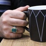 انگشتر عقیق سبز نقره مردانه طرح یا رقیه - Image 4