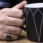 انگشتر عقیق مشکی نقره مردانه طرح شاهرخ - Image 5