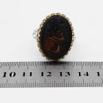 انگشتر عقیق مشکی نقره مردانه طرح شایان - Image 4