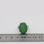 انگشتر عقیق سبز نقره مردانه طرح آرتان - Image 4