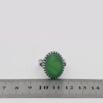 انگشتر عقیق سبز نقره مردانه طرح ارج - Image 5