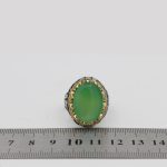 انگشتر عقیق سبز نقره مردانه طرح ارجمند - Image 5