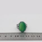 انگشتر عقیق سبز نقره مردانه طرح اشکان - Image 5