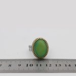 انگشتر عقیق سبز نقره مردانه طرح البرز - Image 5