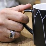 انگشتر عقیق شجر نقره مردانه طرح اهورا - Image 5