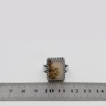 انگشتر عقیق شجر نقره مردانه طرح ایران پناه - Image 5