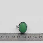 انگشتر عقیق سبز نقره مردانه طرح برسام - Image 5