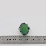 انگشتر عقیق سبز نقره مردانه طرح پارسا - Image 4