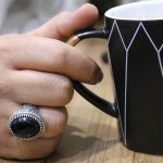 انگشتر عقیق مشکی نقره مردانه طرح فواد - Image 5