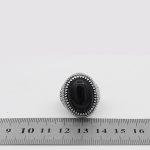 انگشتر عقیق مشکی نقره مردانه طرح فواد - Image 6