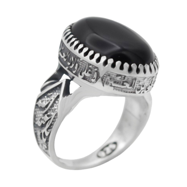 4-1-1968black-agate-sina-ring (1) انواع انگشتر عقیق سیاه (مشکی) پسرانه اصل
