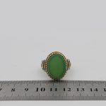 انگشتر عقیق سبز نقره مردانه طرح ماهان - Image 5