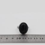 انگشتر عقیق مشکی نقره مردانه طرح سپهر - Image 5